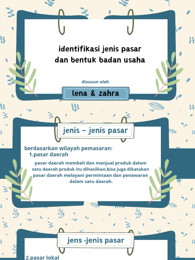 Jenis-Jenis Pasar dan Badan Usaha | PDF
