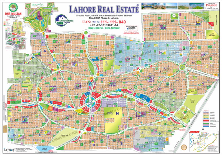 DHA Multan Map Latest Map Final | PDF