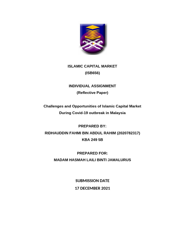 Challenges in Islamic Capital Market | PDF | Islamic Banking And ...