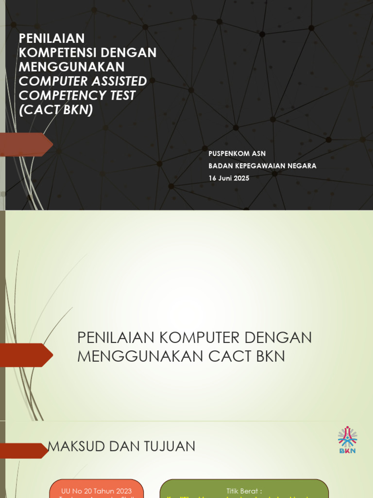 Nilai Optimal CACT BKN untuk ASN | PDF