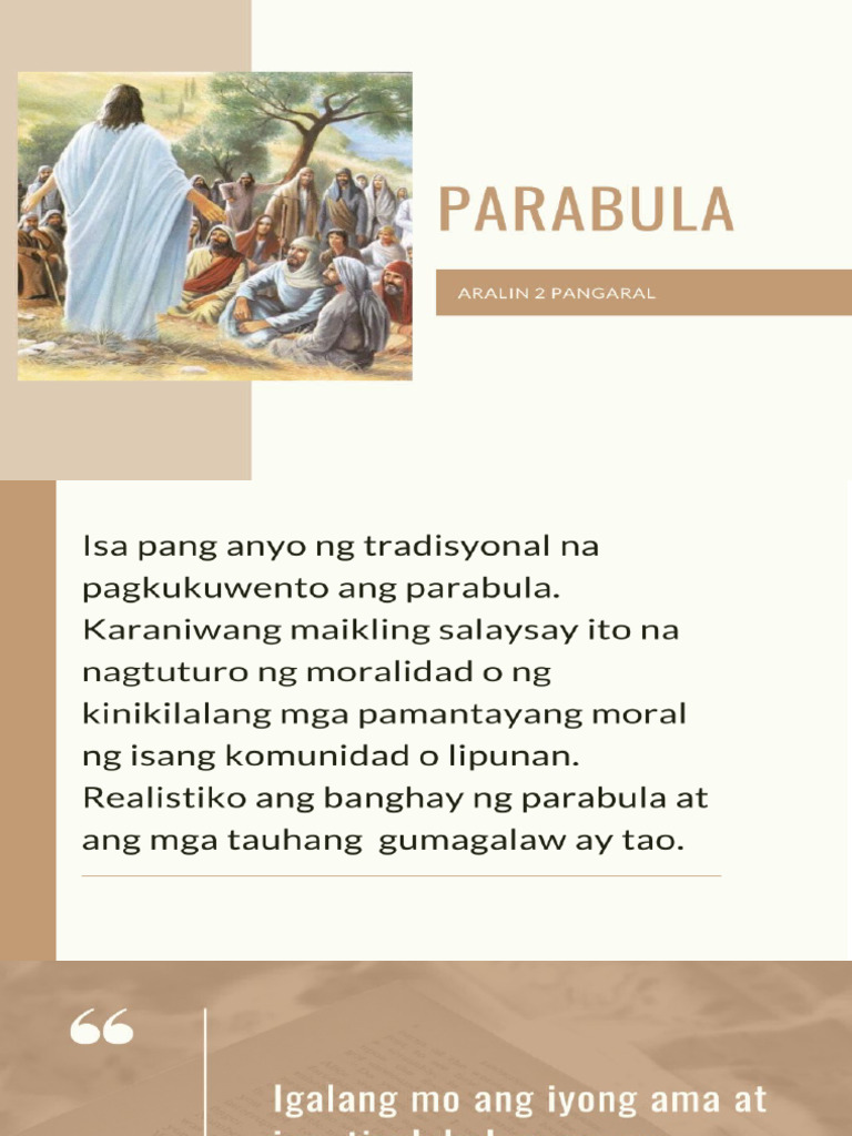 Aralin 2 Parabula | PDF