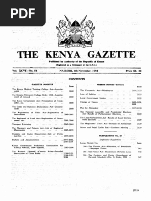 Ke Government Gazette Dated 2002-07-12 No 46 | PDF
