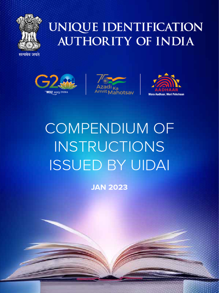 UIDAI Compendium of Instructions 2023 | PDF | Authentication ...