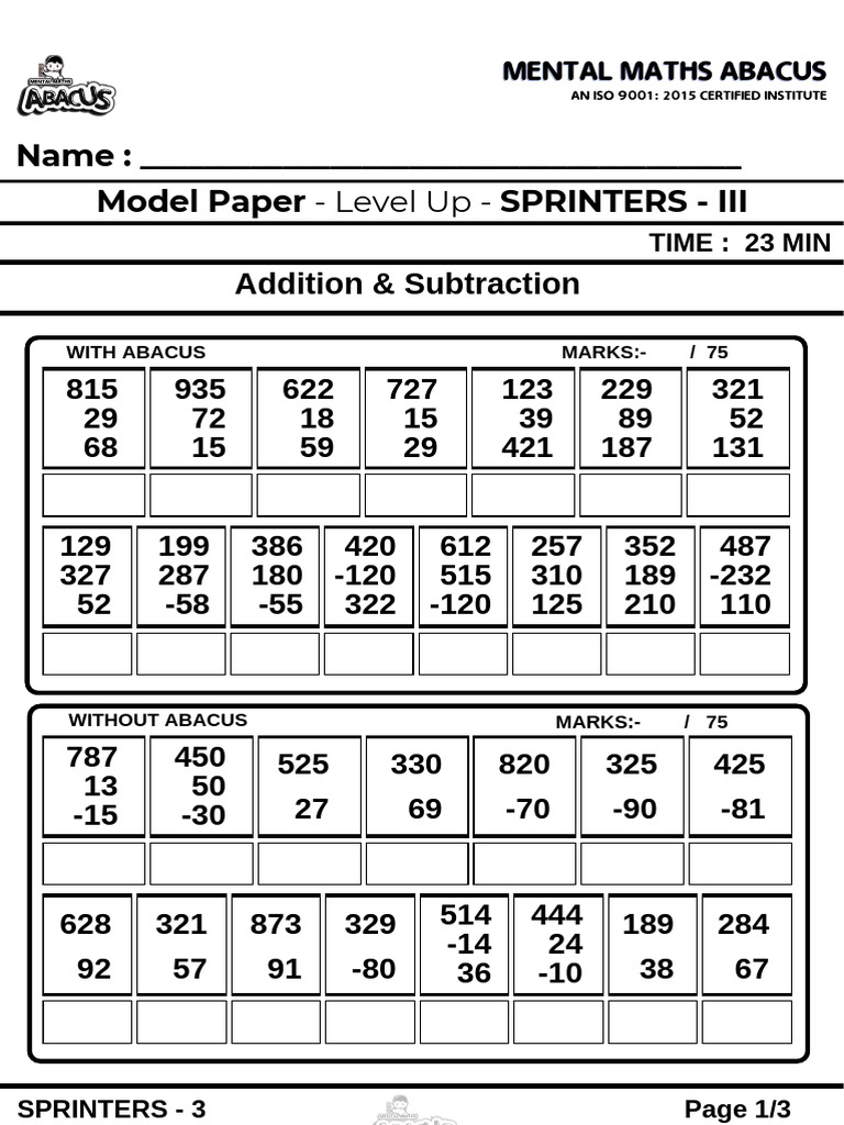 Model Paper - S 3 | PDF | Arithmetic | Mathematics
