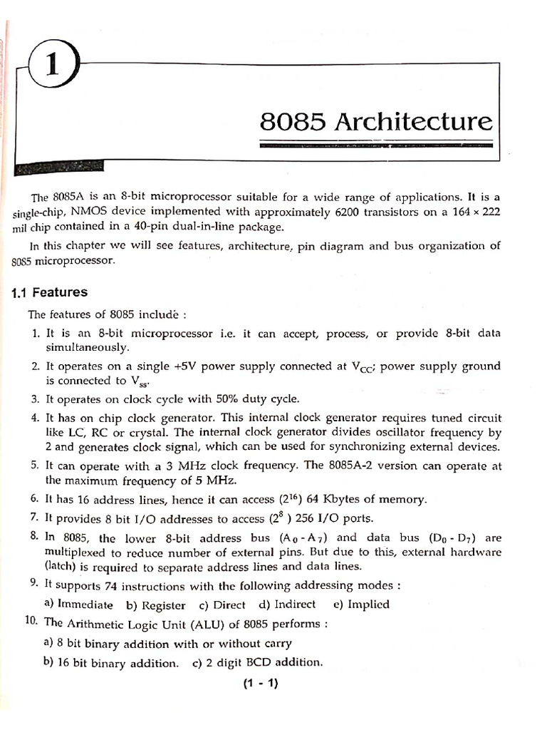 Microprocessor 1 | PDF