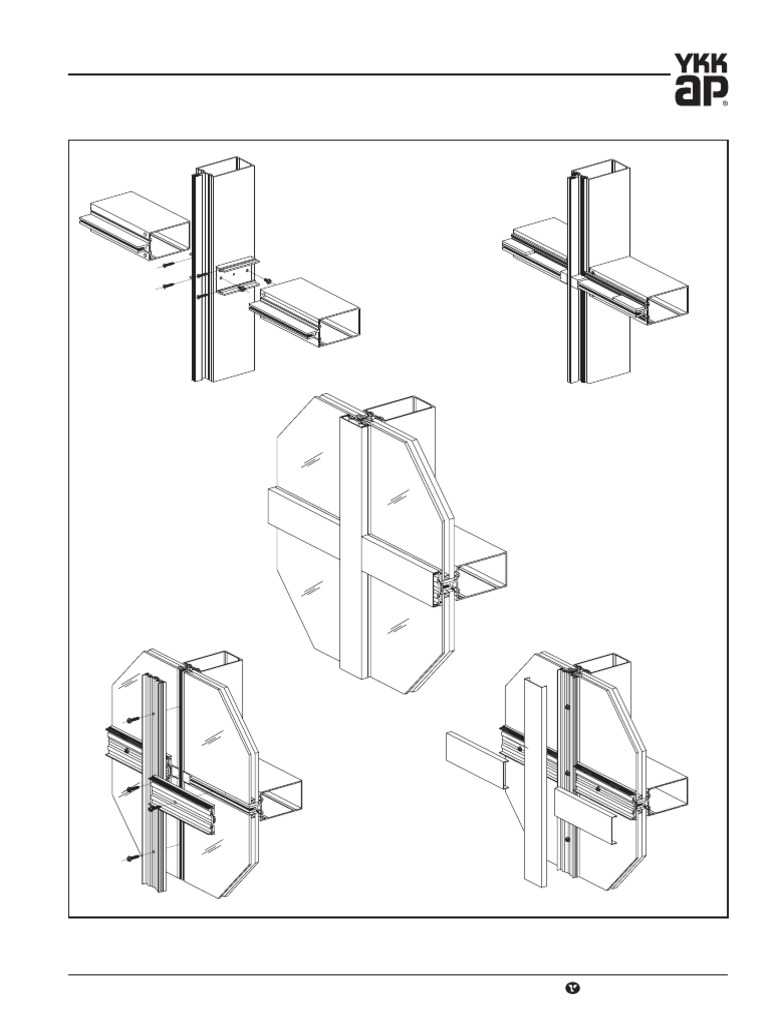 YHC 300 OG Curtain Wall Installation Guide | PDF | Architectural ...