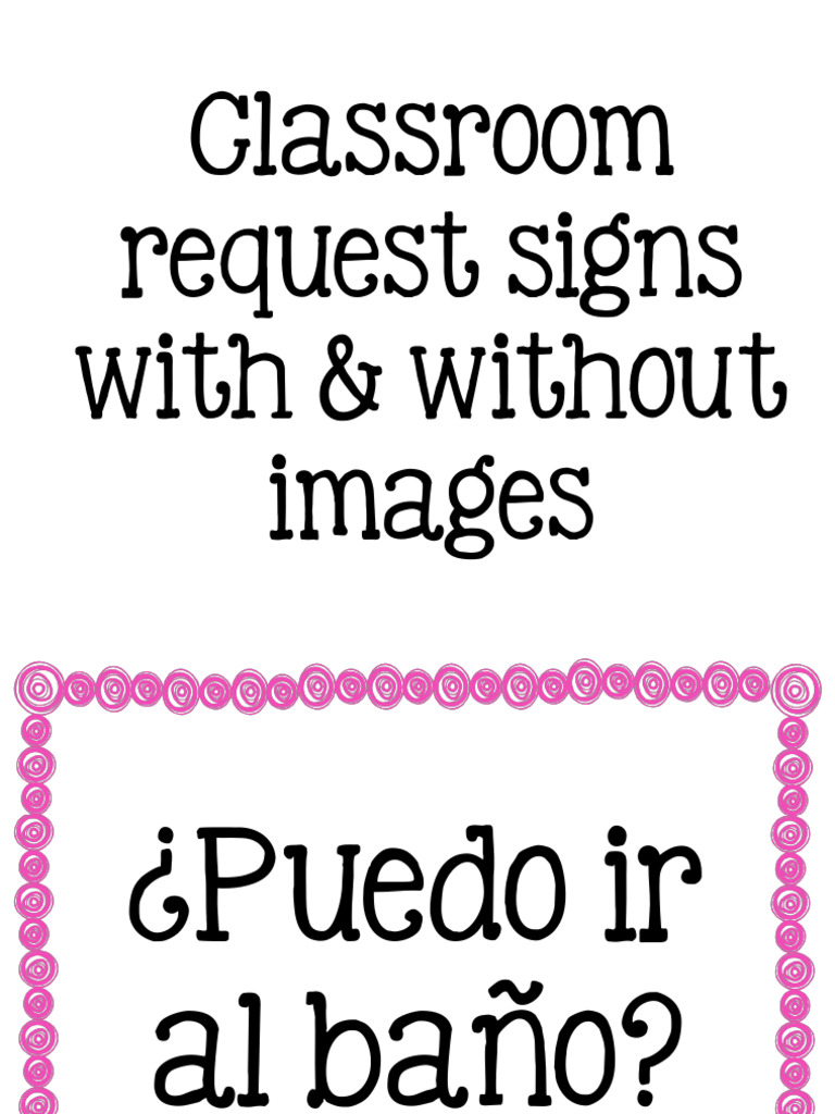 Classroom Request Signs | PDF