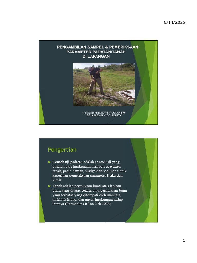 Prosedur Pengambilan Sampel Tanah | PDF