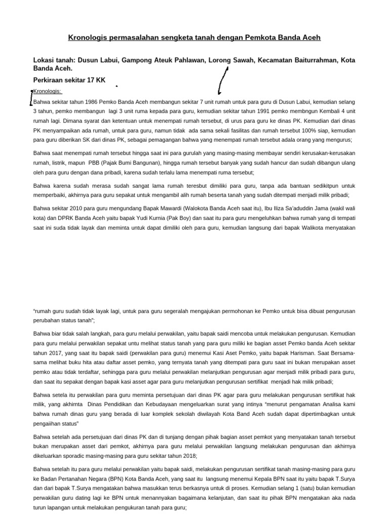 Kronologis Perkara Guuru Desa Labui | PDF