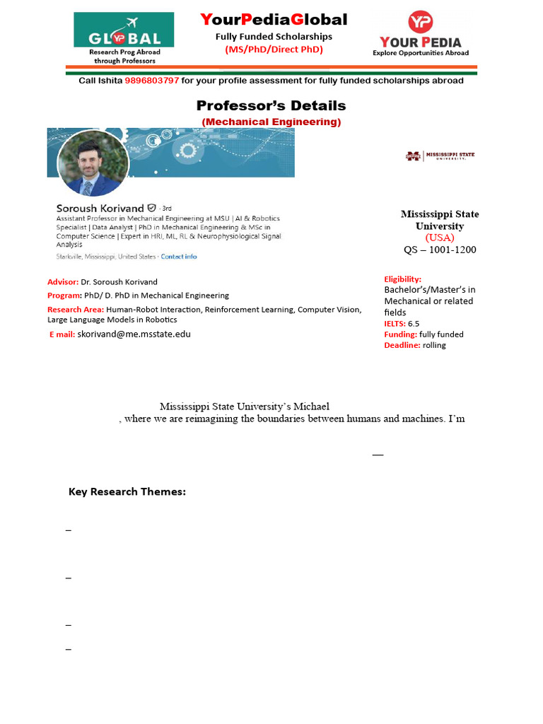 Professor Detail's in Mechanical Engineering | PDF | Robotics | Cognition