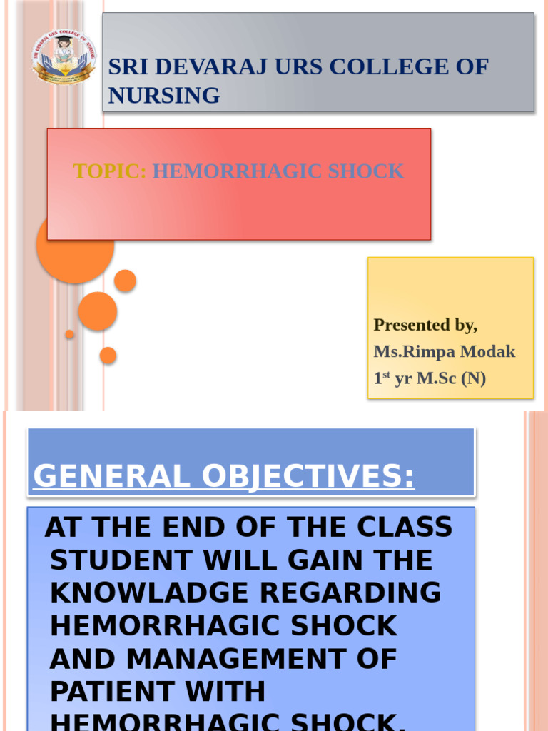 Understanding Hemorrhagic Shock | PDF | Shock (Circulatory) | Bleeding