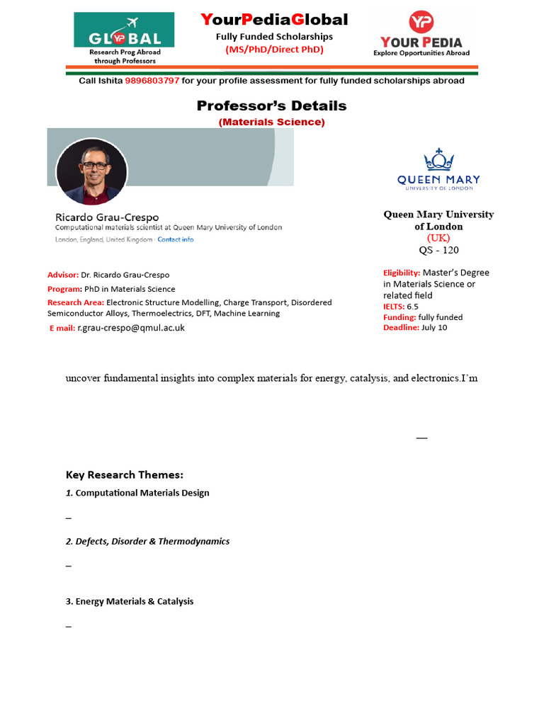 Professor Details in Material Science | PDF | Materials Science ...