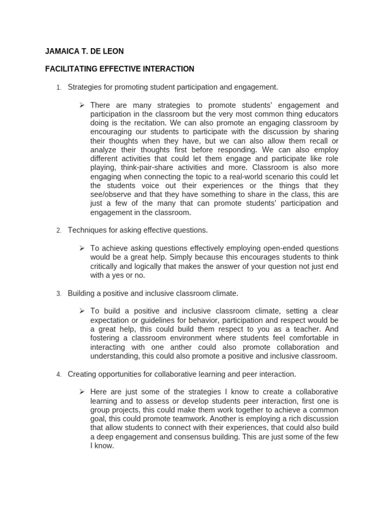 Strategies for Engaging Students in Class | PDF | Classroom | Disciplines