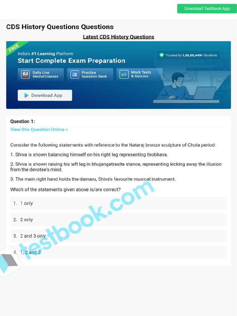 Cds History Questions 6647186301c86017f0fcf134 | PDF