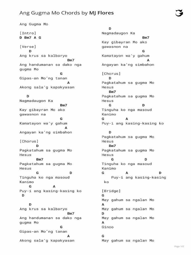 Ang Gugma Mo Chords | PDF