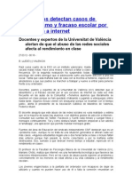 Los Centros Detectan Casos de Absentismo y Fracaso Escolar Por Adicción A Internet