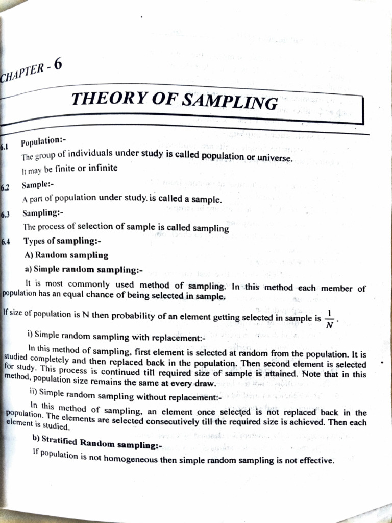 Unit-4 Sampling Notes | PDF