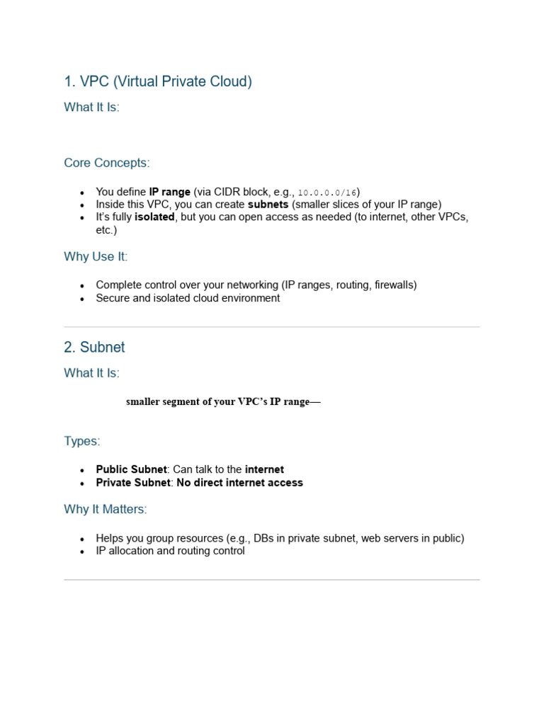 AWS VPC Networking Concepts Explained | PDF | Ip Address | Internet
