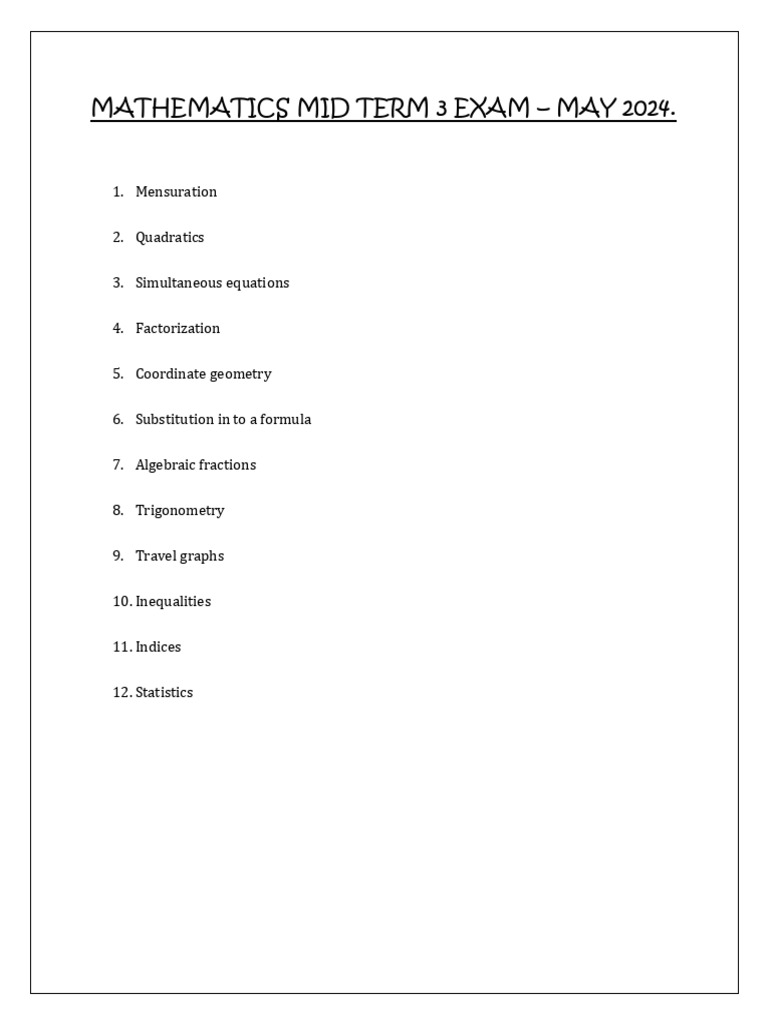 Mte - Year 9 Maths | PDF