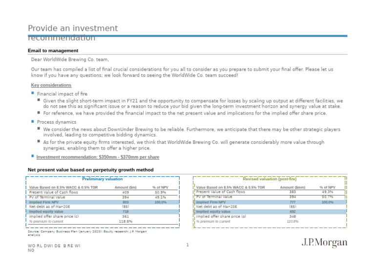 Task 4 - Template - Revised | PDF | Net Present Value | Financial Economics