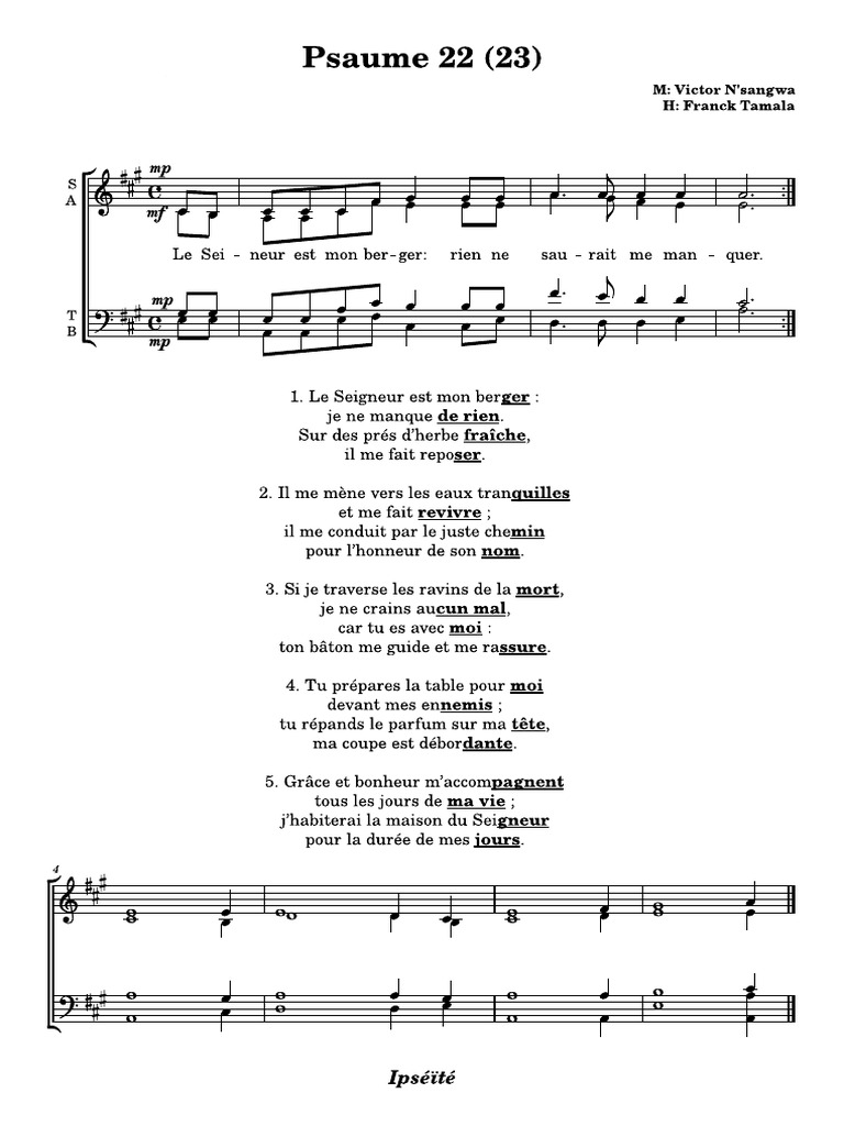 Psaume 22 (23) | PDF