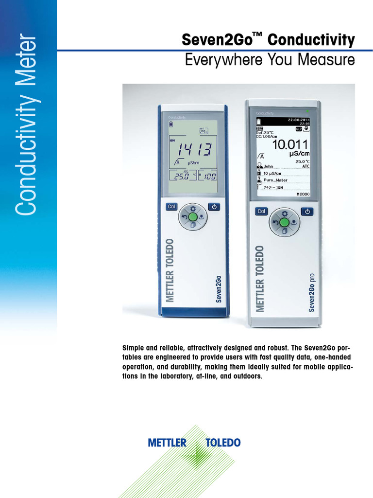 Seven2Go S3 Field Kit Overview | PDF | Salinity | Calibration