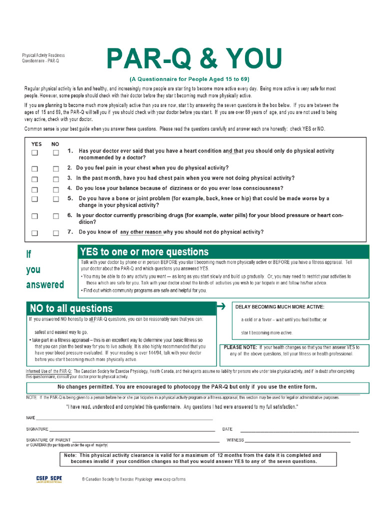 PFT and PARQ Long Paper | PDF