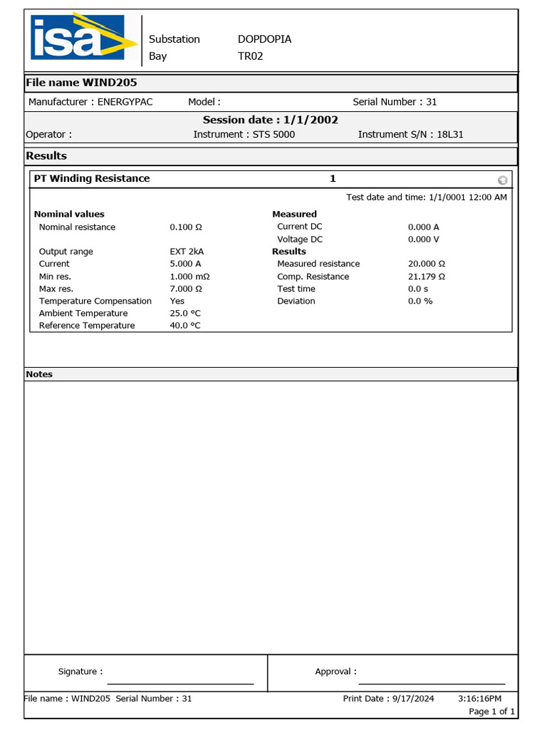 Substation Test Report for ENERGYPAC | PDF