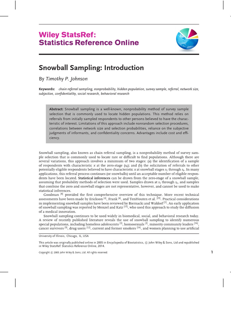 Snowball Sampling Explained: Method & Uses | PDF | Sampling (Statistics ...