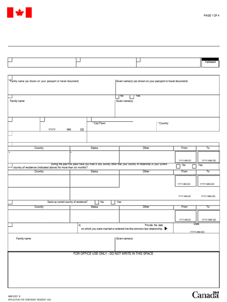 Canada Work Visa Application Form | PDF | Travel Visa | Justice