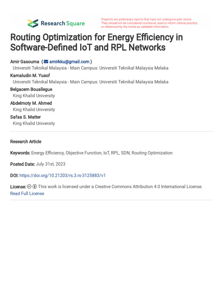 Routing Optimization For Energy Efficiency in Soft | PDF | Computer ...