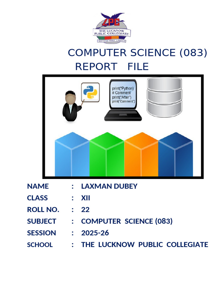 Computer Science Report File 2025-26 | PDF
