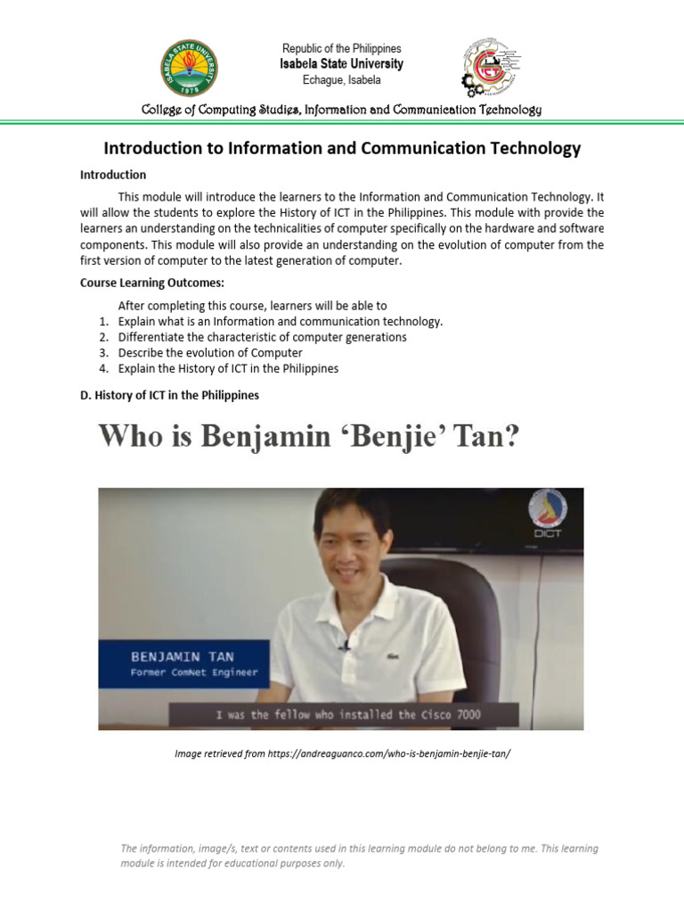 3 - History of ICT in The Philippines | PDF | Information And ...