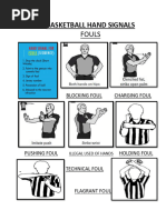 FIBA Basketball Referee Hand Signals | PDF | Hand | Finger