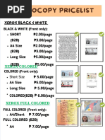 Photo Printing Price List 2024 | PDF | Printing