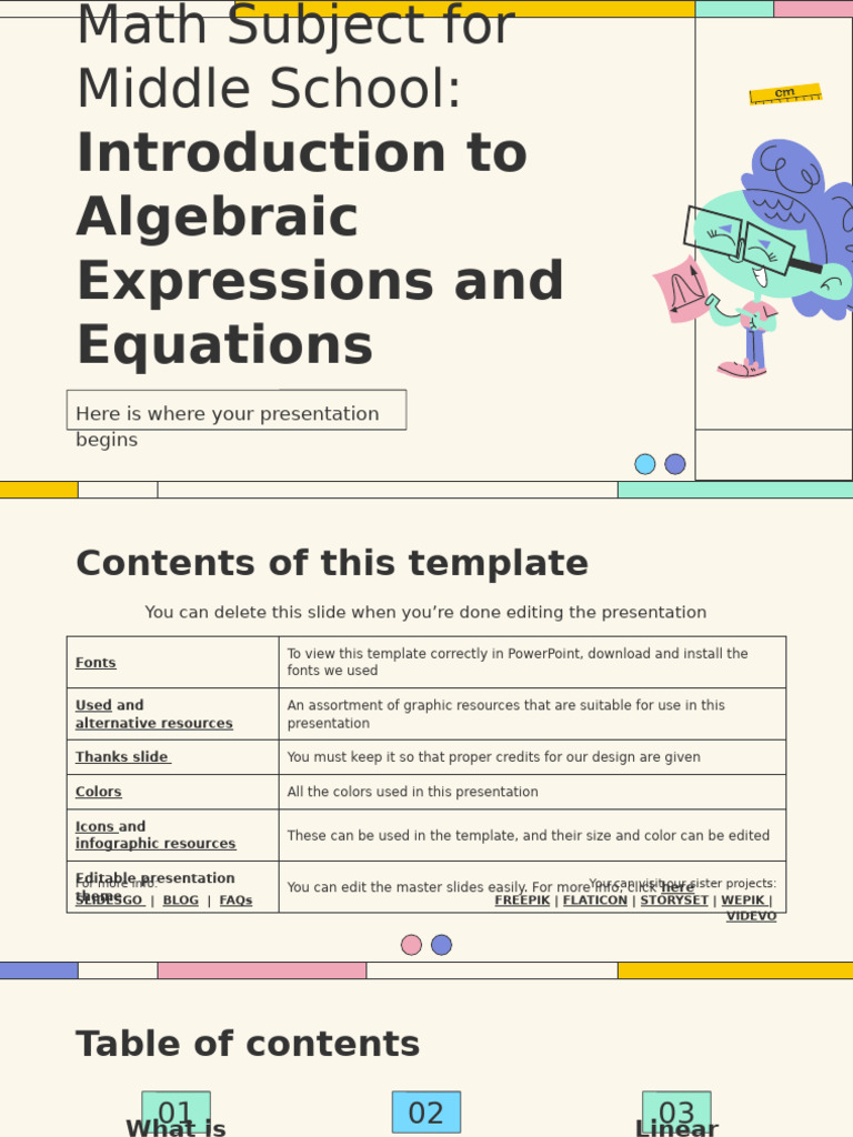 Middle School Algebra: Expressions & Equations | PDF | Planets | Sun