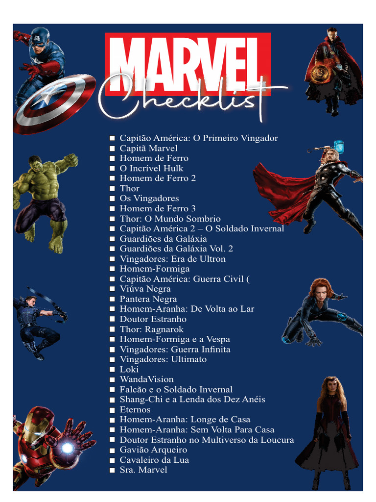 Cronologia Atualizada dos Filmes Marvel | PDF