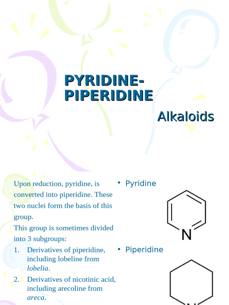 Pyridine Piperidine | PDF