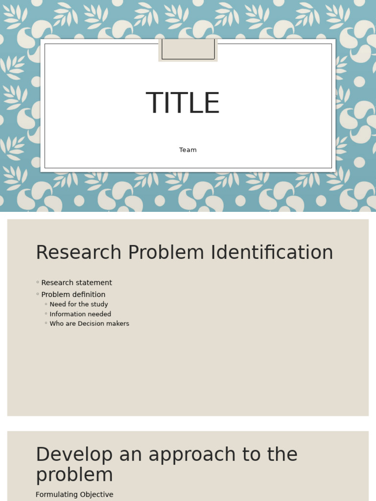 Research Presentation Template | PDF