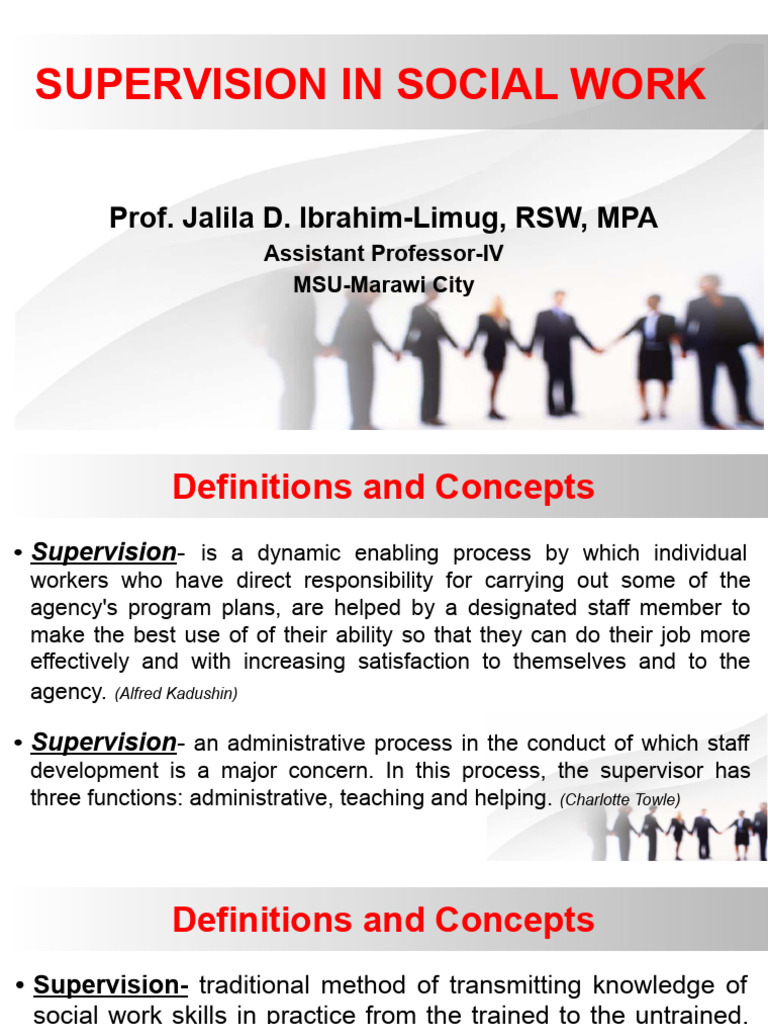 Supervision Roles in Social Work | PDF | Learning | Social Work