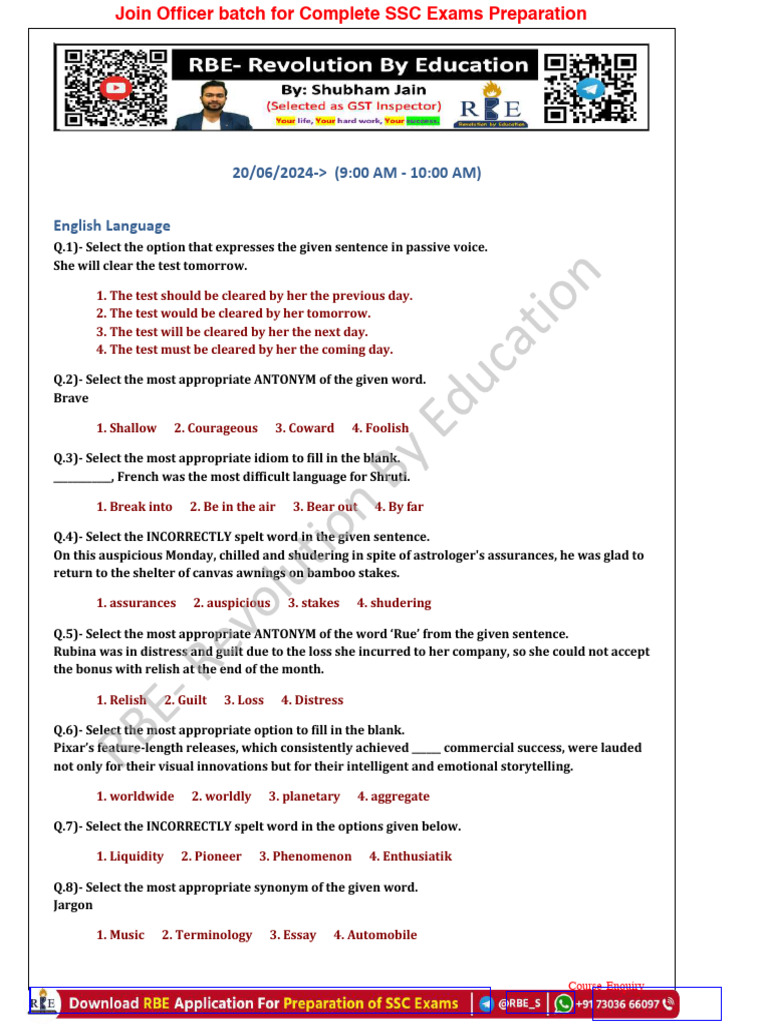 English Language Exam Preparation Guide | PDF | Crimes | Crime & Violence