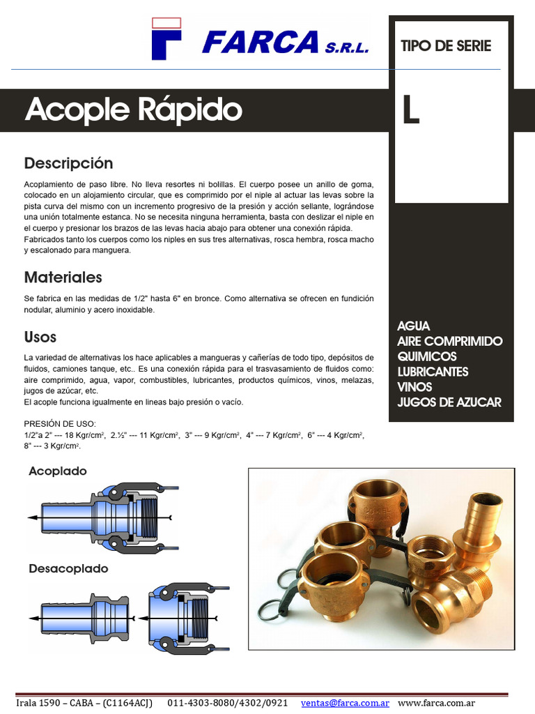 Acoplamientos Tipo L para Bombas | PDF | Ingeniería mecánica | Materiales