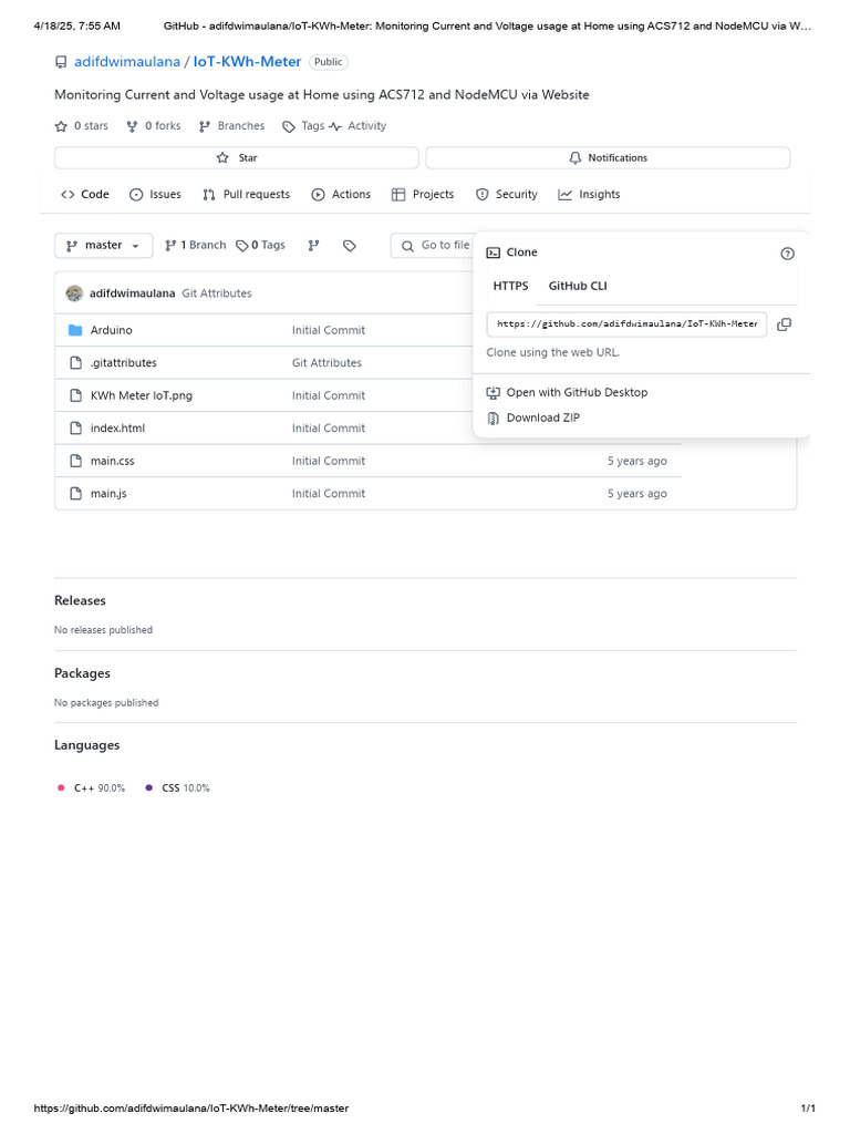 GitHub - Adifdwimaulana - IoT-KWh-Meter - Monitoring Current and ...