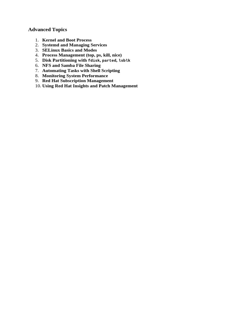 Advanced Topics | PDF