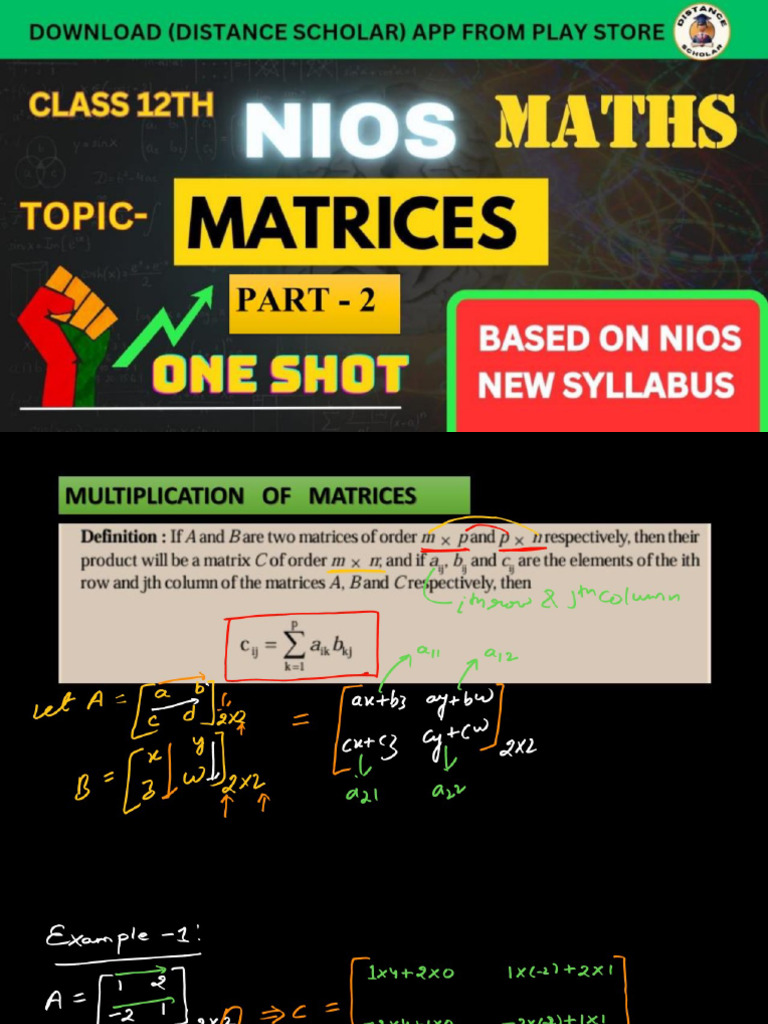 Matrices Part - 2 | PDF