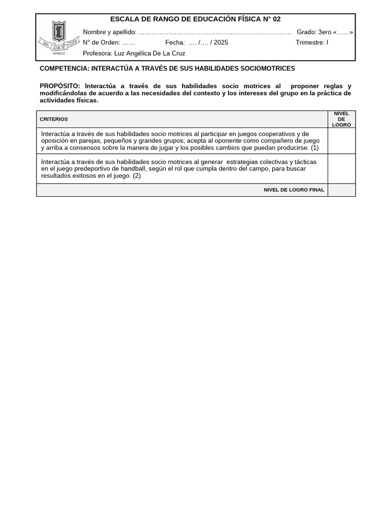 Escala de Rango #2 - Diseña | PDF