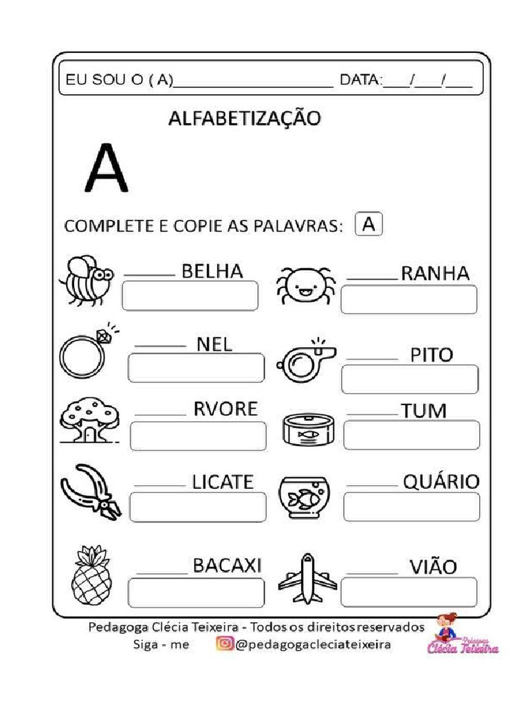 Atividade de Linguagem Jardim II Mrço de 2024 | PDF