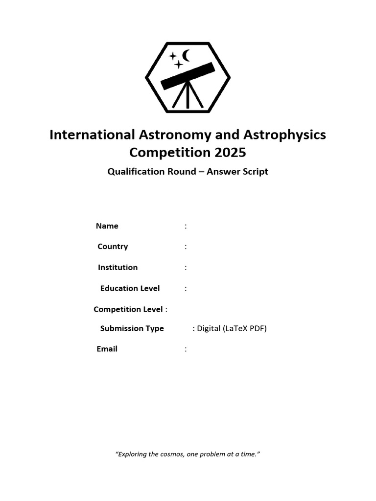 IAAC 2025 Solutdfadfaion @flagheist | PDF | Comet | Physical Sciences
