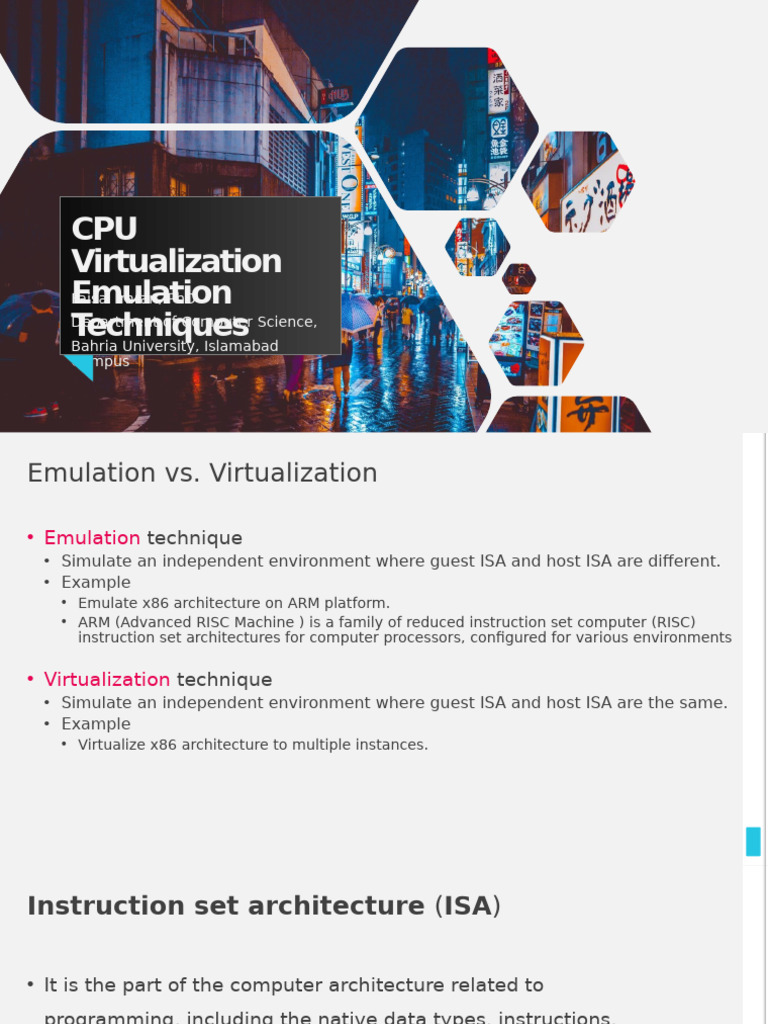 Week 5a CPU Virtualization Emulation Technique 19032024 100607am | PDF ...