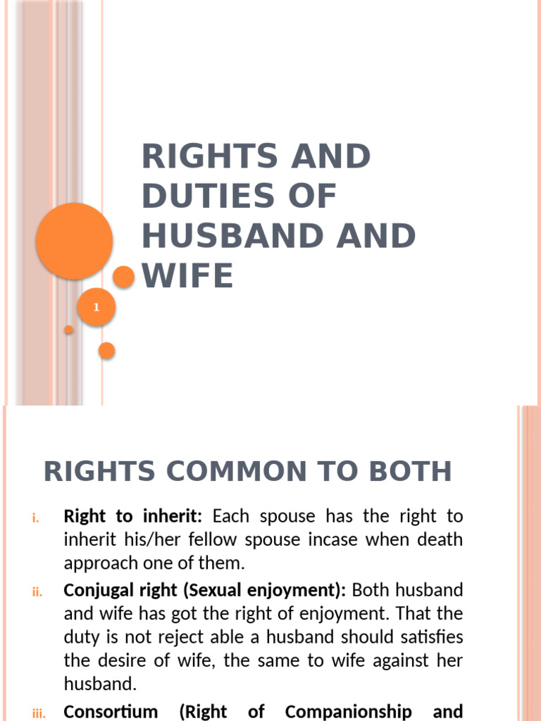 Rights and Duties in Marriage | PDF | Marriage | Divorce